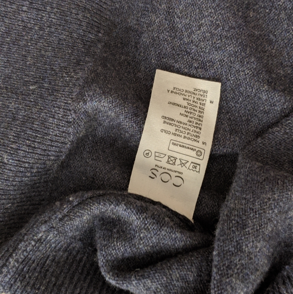 COS Navy Blue Merino Wool Sweater - Picture 2 of 4